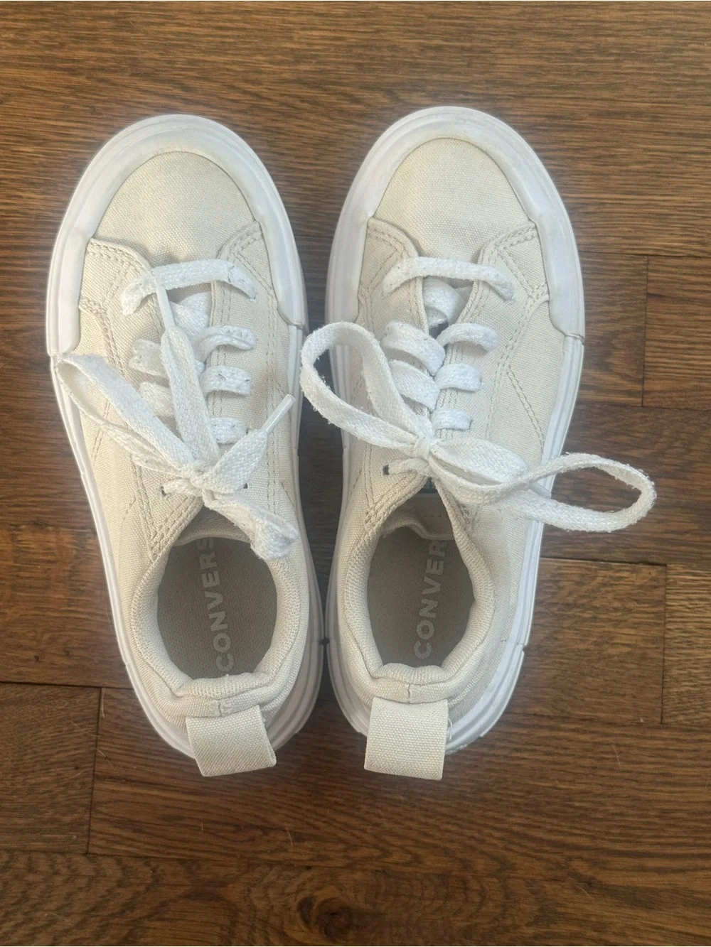 Converse Kids Cream Canvas Low-Top Sneakers